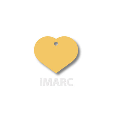 Identifikationsschild für Halsband Imarc Heart Gelb