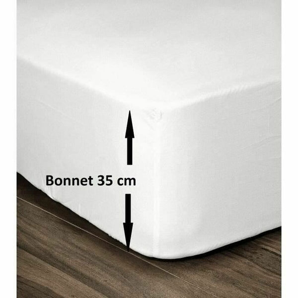 Bettlaken Lovely Home Weiß Doppelbett 160 x 200 cm 100 % Baumwolle