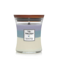 Duftkerze Woodwick Trilogy Calming Retreat 275 g