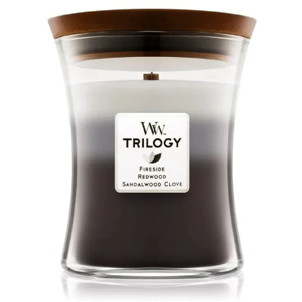 Duftkerze Woodwick Trilogy Medium Warm Woods