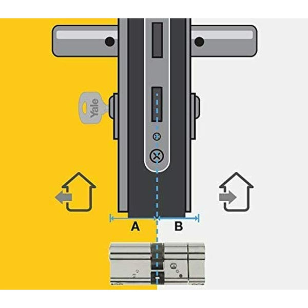 Schließzylinder Yale YC2100 DB 35X35 NI 35 x 35 mm Messing