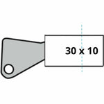 Schließzylinder Yale 30 x 10 mm Messing Garagentor