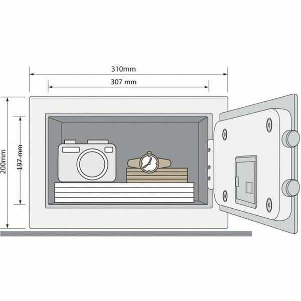 Safe mit elektronischem Schloss Yale YSG/200/DB2 20 x 31 x 20 cm 8,6 L Schwarz