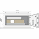 Safe mit elektronischem Schloss Yale Schwarz 24 L 20 x 43 x 35 cm Stahl