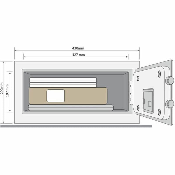 Safe mit elektronischem Schloss Yale Schwarz 24 L 20 x 43 x 35 cm Stahl