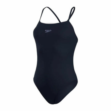 Damen Badeanzug Speedo Endurance+ Thinstrap Schwarz