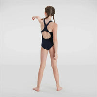 Badeanzug für Mädchen Speedo Eco Endurance+ Medalist Schwarz