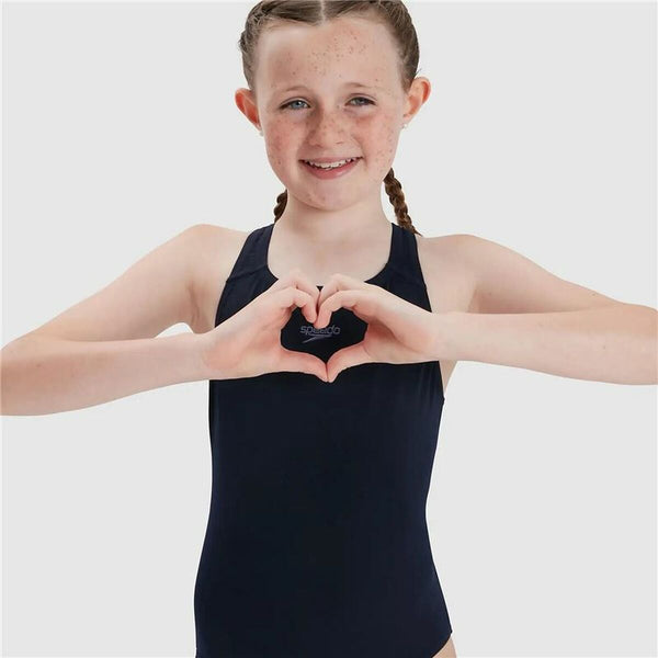 Badeanzug für Mädchen Speedo Eco Endurance+ Medalist Schwarz