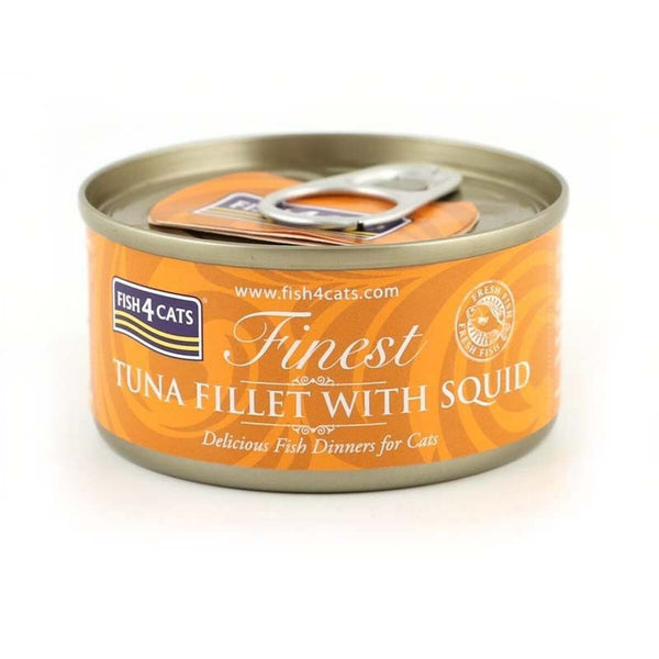 Katzenfutter FISH4DOGS FISH4CATS Tuna fillet with squid Fisch 70 g