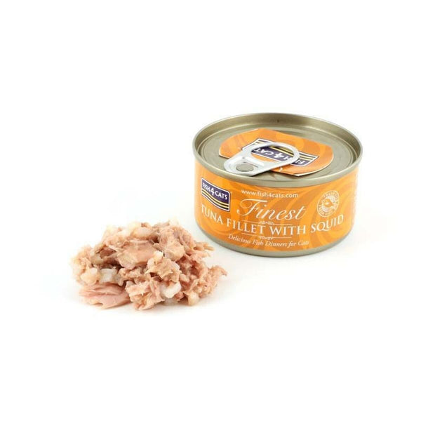 Katzenfutter FISH4DOGS FISH4CATS Tuna fillet with squid Fisch 70 g
