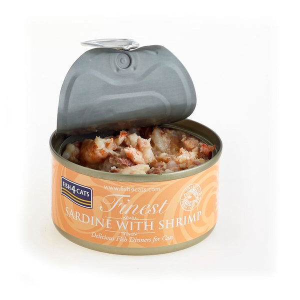 Katzenfutter FISH4DOGS FISH4CATS Sardine with shrimp Fisch 70 g
