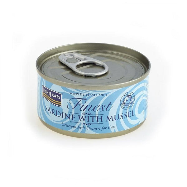 Katzenfutter FISH4DOGS FISH4CATS Sardine with mussel Fisch 70 g