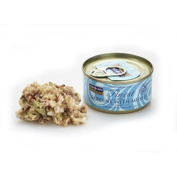 Katzenfutter FISH4DOGS FISH4CATS Sardine with mussel Fisch 70 g