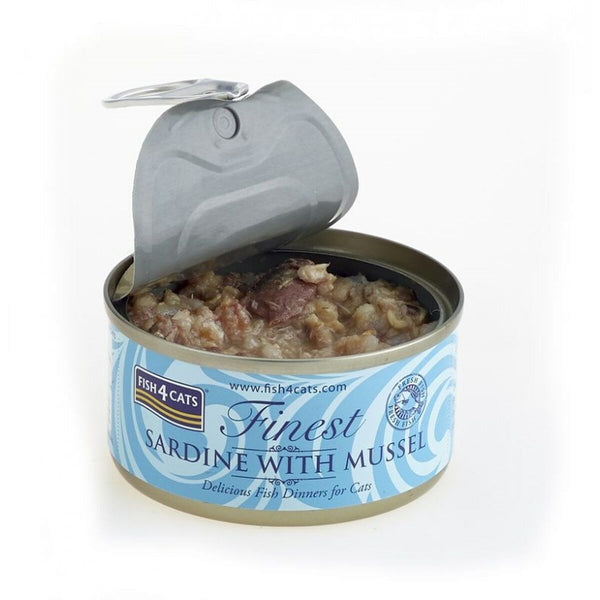 Katzenfutter FISH4DOGS FISH4CATS Sardine with mussel Fisch 70 g