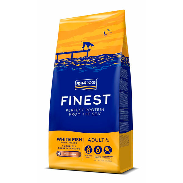 Futter FISH4DOGS Finest Ocean White fish S Fisch 6 Kg