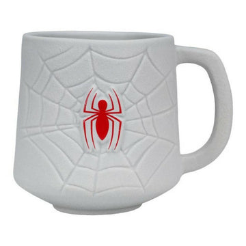 Henkelbecher Spider-Man PP11689MCV2 Weiß Grau aus Keramik 3D 450 ml