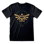 Unisex Kurzarm-T-Shirt The Legend of Zelda Hyrule Kingdom Crest Schwarz