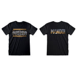 Kurzarm-T-Shirt The Mandalorian Row of Helmets Schwarz Unisex
