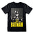 Kurzarm-T-Shirt Batman Keaton Batman Schwarz Unisex
