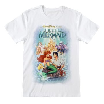 Kurzarm-T-Shirt The Little Mermaid Classic Poster Weiß Unisex