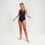 Damen Badeanzug Speedo Hyperboom Placement  Schwarz