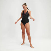 Damen Badeanzug Speedo Hyperboom Placement  Schwarz