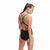 Damen Badeanzug Speedo Placement Laneback grün