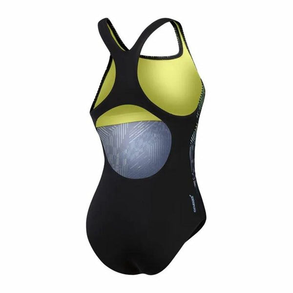 Badeanzug für Mädchen Speedo Digital Printed Medalist Schwarz (Restauriert A)