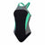 Damen Badeanzug Speedo High Neck Splice Cross grün