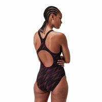 Damen Badeanzug Speedo Hyperboom Allover Orange