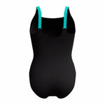 Damen Badeanzug Speedo Shaping Solid Splice Schwarz