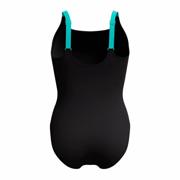 Damen Badeanzug Speedo Shaping Solid Splice Schwarz