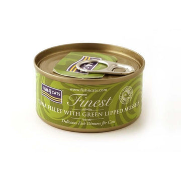 Katzenfutter FISH4DOGS FISH4CATS Tuna fillet with green lipped mussel Fisch 70 g