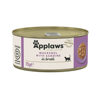 Katzenfutter Applaws Mackerel with sardine in broth Fisch 70 g