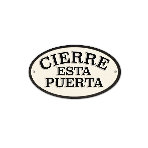 Schild Magnet & Steel Cierre esta Puerta 16,3 x 9,5 cm