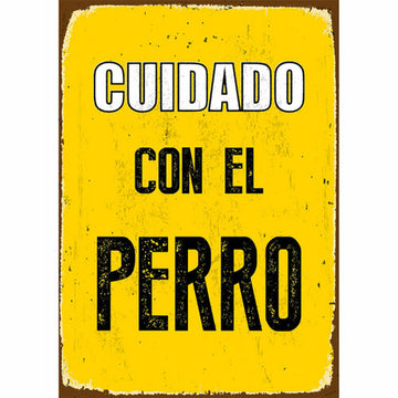 Schild Magnet & Steel Cuidado con el Perro 14,8 x 21 cm