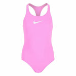 Badeanzug für Mädchen Nike Racerback Dunkelrosa