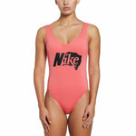 Damen Badeanzug Nike  U-Back Koralle