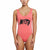 Damen Badeanzug Nike  U-Back Koralle
