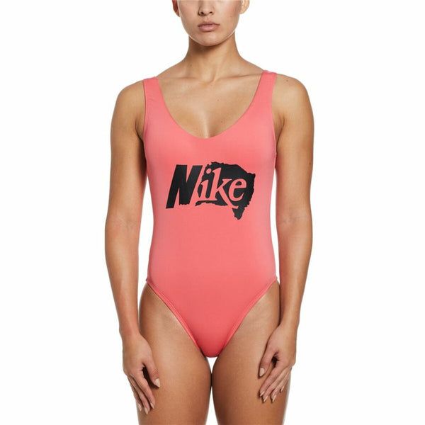 Damen Badeanzug Nike  U-Back Koralle