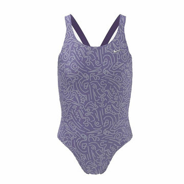 Badeanzug für Mädchen Nike Fastback  Lila