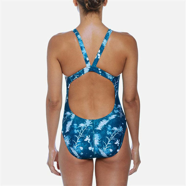 Damen Badeanzug Nike Fastback  Blau