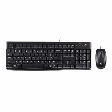 Tastatur mit Maus Logitech MK120 Schwarz Deutsch QWERTZ