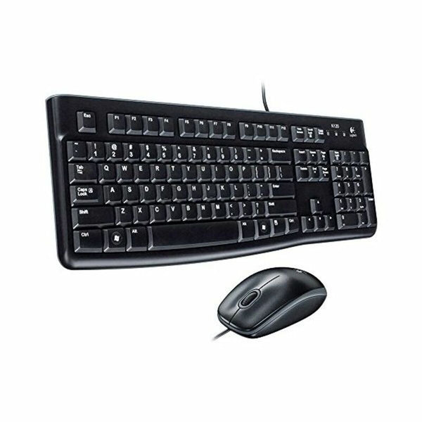 Tastatur und optische Maus Logitech Desktop MK120 Schwarz QWERTY Qwerty UK