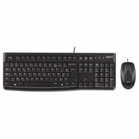 Tastatur und optische Maus Logitech Desktop MK120 Schwarz QWERTY Qwerty UK