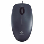 Optische Maus Logitech LGT-M90 USB Schwarz Grau