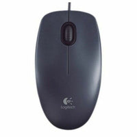 Optische Maus Logitech LGT-M90 USB Schwarz Grau
