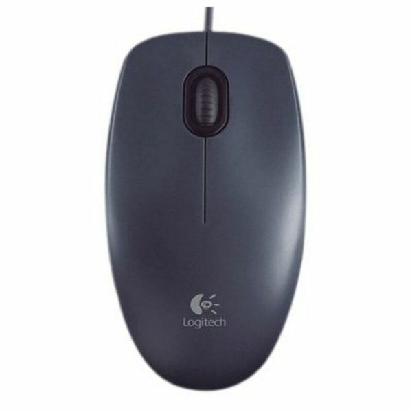 Optische Maus Logitech LGT-M90 USB Schwarz Grau