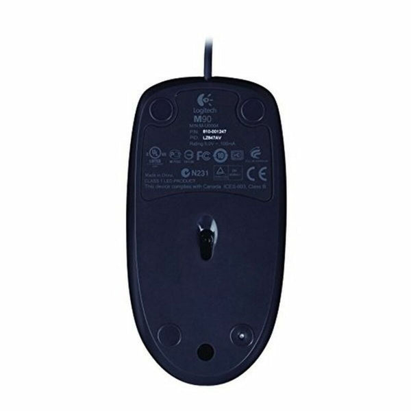 Optische Maus Logitech LGT-M90 USB Schwarz Grau