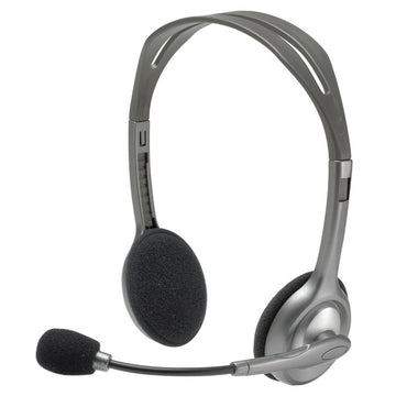 Kopfhörer mit Mikrofon Logitech 981-000271 2 x Jack 1,4 m Schwarz Grau